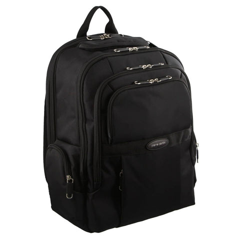 Darrahopens Gift & Novelty > Bags 30L Pierre Cardin Large Padded Backpack Bag w Laptop Sleeve Travel Luggage - Black