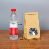 Darrahopens Gift & Novelty > Bags 50Pcs Kraft Paper Self-Sealing Bags Tea Nut Bags Dry Goods Packaging Sealed Bags