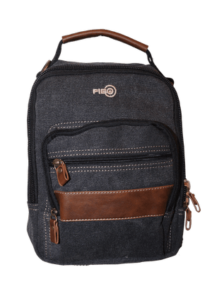 Darrahopens Gift & Novelty > Bags FIB Canvas Sling Bag Shoulder Strap Messenger Travel Pack w Tablet Pocket - Black