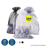 Darrahopens Gift & Novelty > Bags Party Central 288PCE Organza Bags Assorted Colours Multipurpose 15 x 9.5cm