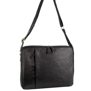 Darrahopens Gift & Novelty > Bags Pierre Cardin Crumpled Leather Computer Laptop Bag - Black