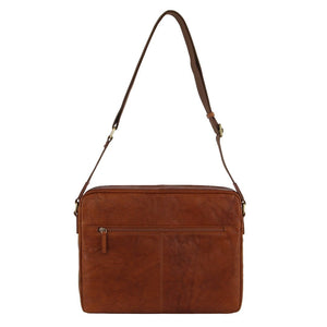 Darrahopens Gift & Novelty > Bags Pierre Cardin Crumpled Leather Computer Laptop Bag - Tan