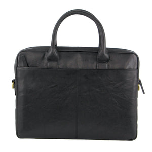 Darrahopens Gift & Novelty > Bags Pierre Cardin Leather Multi-Handle Computer Laptop Bag - Black