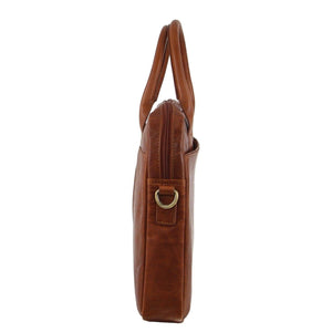 Darrahopens Gift & Novelty > Bags Pierre Cardin Leather Multi-Handle Computer Laptop Bag - Tan