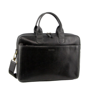 Darrahopens Gift & Novelty > Bags Pierre Cardin Mens Italian Leather Computer Bag - Black