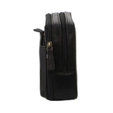 Darrahopens Gift & Novelty > Bags Pierre Cardin Mens Italian Leather Organizer Bag Toiletry Travel - Black