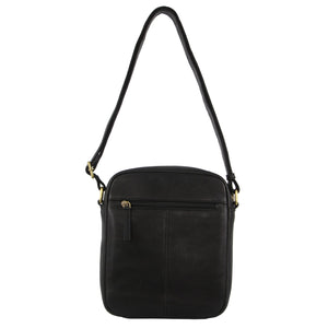 Darrahopens Gift & Novelty > Bags Pierre Cardin Mens Leather Cross-Body Bag Organiser - Black
