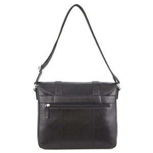 Darrahopens Gift & Novelty > Bags Pierre Cardin Pebbled Leather Computer Laptop Bag Overnight Satchel - Black