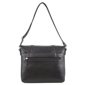 Darrahopens Gift & Novelty > Bags Pierre Cardin Pebbled Leather Computer Laptop Bag Overnight Satchel - Black