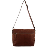Darrahopens Gift & Novelty > Bags Pierre Cardin Rustic Leather Bag Computer Messenger Business Travel - Chestnut