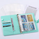 Darrahopens Gift & Novelty > Books > Activity Books 100 Envelope Savings Challenge Binder A5 Budget Planner Book PU Leather Cash Stuffing Money Organiser with Magnetic Closure & Tracker (Blue)