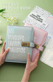 Darrahopens Gift & Novelty > Books > Activity Books 100 Envelope Savings Challenge Binder with Password Lock A5 Cash Stuffing Budget Planner Book Money Organizer for Couples (Black)