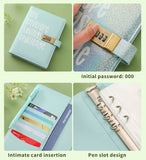 Darrahopens Gift & Novelty > Books > Activity Books 100 Envelope Savings Challenge Binder with Password Lock A5 Cash Stuffing Budget Planner Book Money Organizer for Couples (Black)