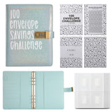 Darrahopens Gift & Novelty > Books > Activity Books 100 Envelope Savings Challenge Binder with Password Lock Holographic Blue A5 Cash Stuffing Budget Planner Book Money Organiser for Couples (Glitter Blue)