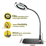 Darrahopens Gift & Novelty > Books > Activity Books 10X Desk Magnifying Glass with Light and Stand, Large Magnifying Lamp Magnifying Light for Crafts Hands Free, Upgrated Head Button Reading Magnifier for Books Sewing