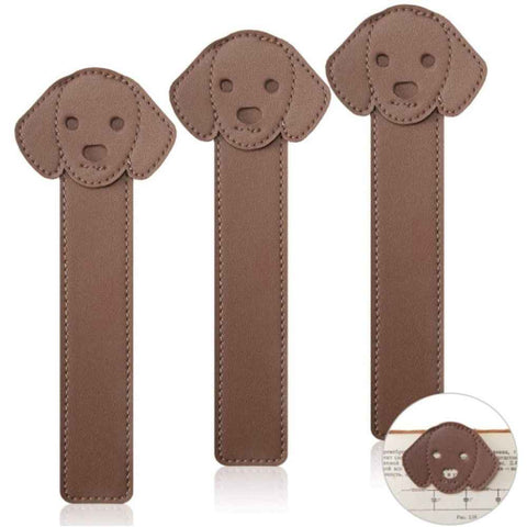 Darrahopens Gift & Novelty > Books > Activity Books 6 Pieces Faux Leather Dog Bookmarks PU Animal Puppy Bookmarks Handmade Personalized Reading Page Markers for Bookworms Book Lovers Writers Relatives Friends Men Women Teen Boys Girls, Brown
