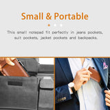 Darrahopens Gift & Novelty > Books > Activity Books 7-Piece Blue Business A7 Pocket Notebook Set - Premium PU Leather Memo Pad, 5 Memo Replacement Refills & 2-in-1 Metal Stylus Pen