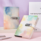 Darrahopens Gift & Novelty > Books > Activity Books A5 Tie-Dye Journal with Combination Lock - 240 Pages, Soft Touch Cover Diary(Colorful)