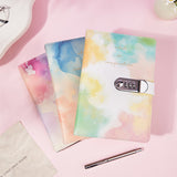 Darrahopens Gift & Novelty > Books > Activity Books A5 Tie-Dye Journal with Combination Lock - 240 Pages, Soft Touch Cover Diary(Colorful)