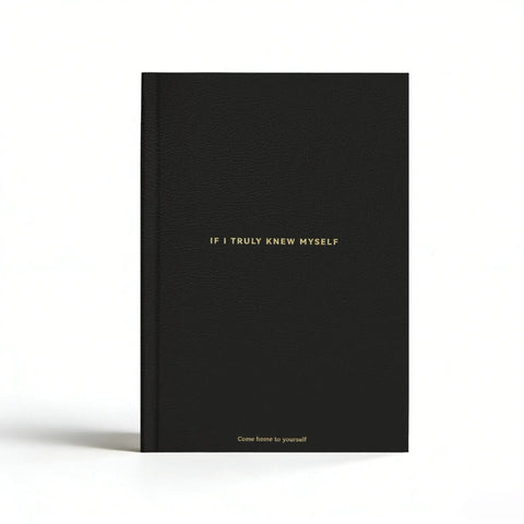 Darrahopens Gift & Novelty > Books > Activity Books Black If I Truly Knew Myself Guided Self-Discovery Journal - Hardcover Deep Self-Reflective Diary Mindfulness & Personal Growth Planner