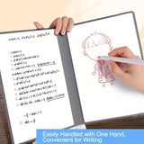 Darrahopens Gift & Novelty > Books > Activity Books Blue A4 PU Leather Whiteboard Notebook with 3-Color Pens, Eraser & Cloth - Reusable Eco-Friendly Desktop Memo Pad & Handheld Writing Tablet