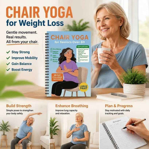 Darrahopens Gift & Novelty > Books > Activity Books Coil Bound Elderly Chair Yoga Weight Loss Notebook, Balance & Posture Awareness Routine In Australia - Darrahopens