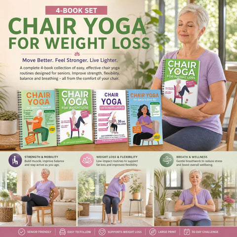 Darrahopens Gift & Novelty > Books > Activity Books Complete 4 Pack Coil Bound Senior Chair Yoga Weight Loss Notebooks, All Four Workout Program Collections In Australia - Darrahopens