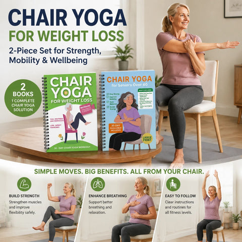 Darrahopens Gift & Novelty > Books > Activity Books Dual Set Coil Bound Elderly Chair Yoga Weight Loss Journals, Stable Strength & Balance Awareness Programs In Australia - Darrahopens