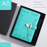 Darrahopens Gift & Novelty > Books > Activity Books Heart Lock Diary with Key - Vintage Style Journal, Green PU Leather, Secure and Elegant
