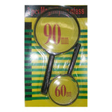 Darrahopens Gift & Novelty > Books > Activity Books Pack of 2 Magnifying Glasses with Handle Magnifiers 90mm and 60mm Zooming Lens Reading