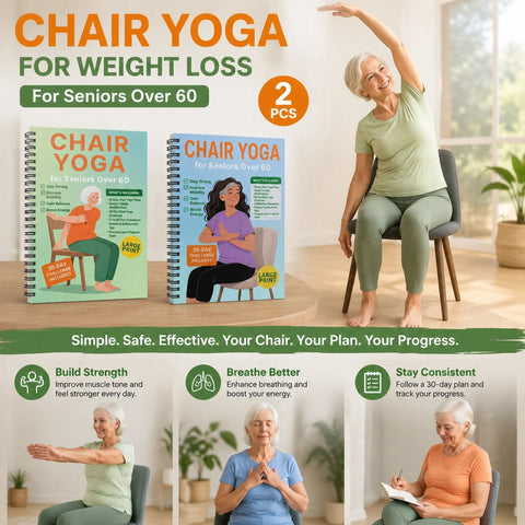 Darrahopens Gift & Novelty > Books > Activity Books Twin Pack Elderly Chair Yoga Logbooks, Breathing Awareness Plus Balance Awareness Workout Notebooks In Australia - Darrahopens