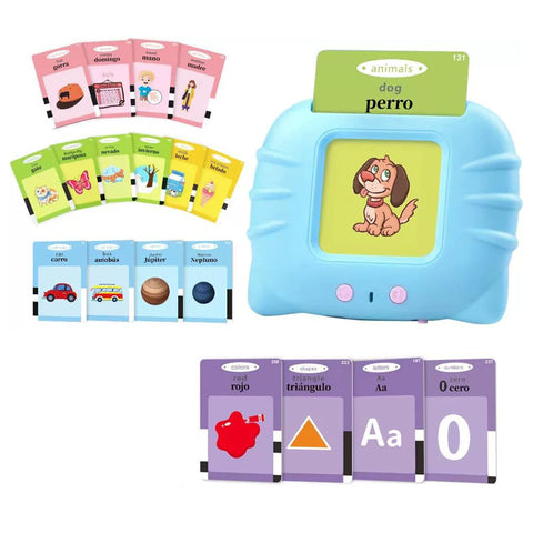 Darrahopens Gift & Novelty > DVDs, CDs and Blurays > Children DVDs & Blu-rays Blue Cat Spanish & English Bilingual Flash Card Reader - Interactive Audio Learning Toy (112 Cards)