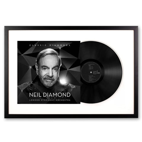 Darrahopens Gift & Novelty > DVDs. CDs and Blurays Framed Neil Diamond - Classic Diamonds with the London symphony orchestra - Double Vinyl Album Art