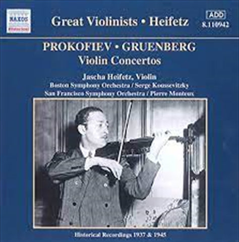Darrahopens Gift & Novelty > DVDs, CDs and Blurays > Music CDs Prokofiev: Gruenberg Violin Ct - Heifetz: Toscanini: Nbcso Cd Album