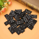 Darrahopens Gift & Novelty > Games > Board Games Domino Set Wooden Box Kids Children Traditional Toy 28 Dominoes