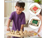 Darrahopens Gift & Novelty > Games > Board Games Wooden Board Game, 4 Players Shut The Box Dice Game Mathematics Traditional Pub Board Dice Game Travel board game