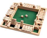 Darrahopens Gift & Novelty > Games > Board Games Wooden Board Game, 4 Players Shut The Box Dice Game Mathematics Traditional Pub Board Dice Game Travel board game