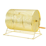 Darrahopens Gift & Novelty > Games > Card Games VEVOR Raffle Drum, 16.1 x Ø12 inch Brass Plated Raffle Ticket Spinning Cage, Holds 5000 Tickets or 200 Ping Pong Balls, Metal Lottery Spinning Drawing with Wooden Turning Handle, for Bingo Ballot Part