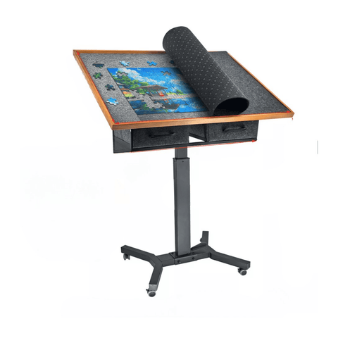 Darrahopens Gift & Novelty > Games > Jigsaw Puzzles & Accessories 1500-Piece Jigsaw Puzzle Table with Storage Drawers, Adjustable Tilt and 360° Rotation