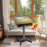 Darrahopens Gift & Novelty > Games > Jigsaw Puzzles & Accessories 1500-Piece Jigsaw Puzzle Table with Storage Drawers, Adjustable Tilt and 360° Rotation