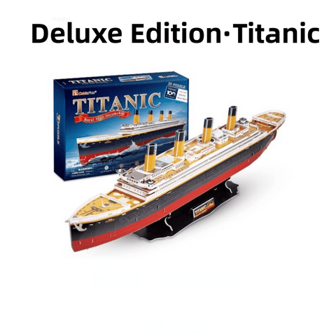 Darrahopens Gift & Novelty > Games > Jigsaw Puzzles & Accessories Deluxe Edition (113Pieces) 3D Titanic Ship Model Puzzle Kit - DIY Nautical Series Toy for Kids & Adults, Educational Building Blocks