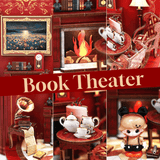 Darrahopens Gift & Novelty > Games > Jigsaw Puzzles & Accessories DIY Book Nook Kit Book Theater 3D Wooden Puzzle Miniature Dollhouse Bookshelf Insert with LED Light, 222 Pieces Bookend Decor for Adults Teens, Creative Gift for Book Lovers
