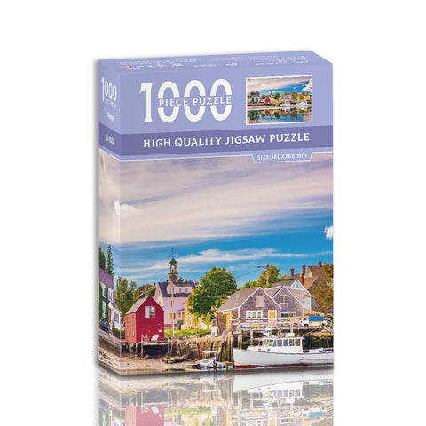 Darrahopens Gift & Novelty > Games > Jigsaw Puzzles & Accessories Fishermen's Home 1000-Piece Jigsaw Puzzle – High-Quality Artistic Puzzle for Adults, Stress Relief & Mental Exercise（66-033）