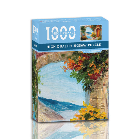 Darrahopens Gift & Novelty > Games > Jigsaw Puzzles & Accessories Seaside Garden 1000-Piece Jigsaw Puzzle – High-Quality Artistic Puzzle for Adults, Stress Relief & Mental Exercise（66-032）