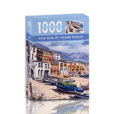 Darrahopens Gift & Novelty > Games > Jigsaw Puzzles & Accessories Seaside town 1000-Piece Jigsaw Puzzle – High-Quality Artistic Puzzle for Adults, Stress Relief & Mental Exercise（66-026）