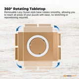 Darrahopens Gift & Novelty > Games > Jigsaw Puzzles & Accessories Social Hike 1500pcs Puzzle Board 4 Drawer with Cover - Wooden Rotating Tabletop
