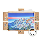 Darrahopens Gift & Novelty > Games > Jigsaw Puzzles & Accessories Social Hike 1500pcs Puzzle Board 6 Drawer with Cover - Wooden Rotating Tabletop