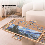 Darrahopens Gift & Novelty > Games > Jigsaw Puzzles & Accessories Social Hike 1500pcs Puzzle Board 6 Drawer with Cover - Wooden Rotating Tabletop