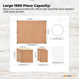 Darrahopens Gift & Novelty > Games > Jigsaw Puzzles & Accessories Social Hike 1500pcs Puzzle Board 6 Drawer with Cover - Wooden Rotating Tabletop