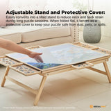 Darrahopens Gift & Novelty > Games > Jigsaw Puzzles & Accessories Social Hike 1500pcs Puzzle Board Table 6 Drawer with Cover - Wooden Folding Legs